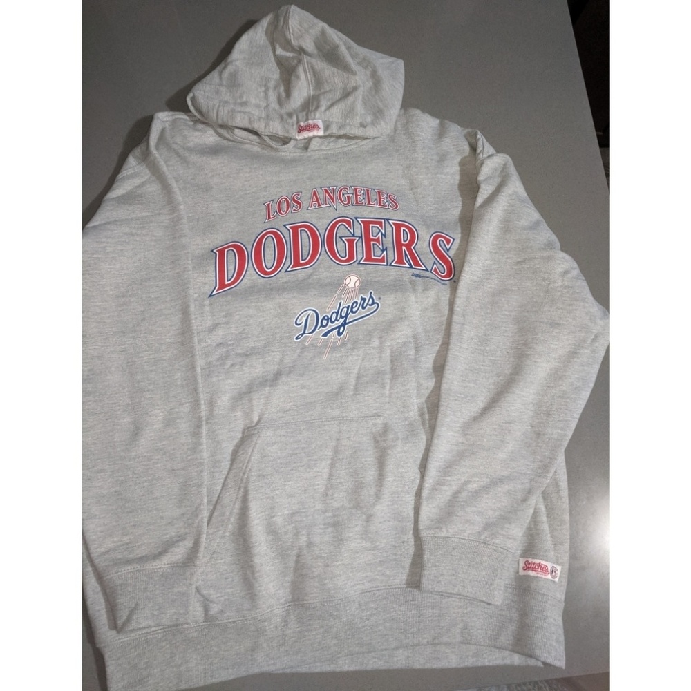 Stitches Sports Apparel Gray L.A Dodgers Pullover
